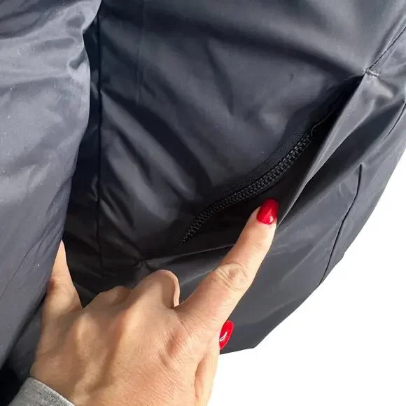 Whitesky Women Duck Down Waterproof Jacket Black Asymmetrical Zip Small New - Picture 7 of 16